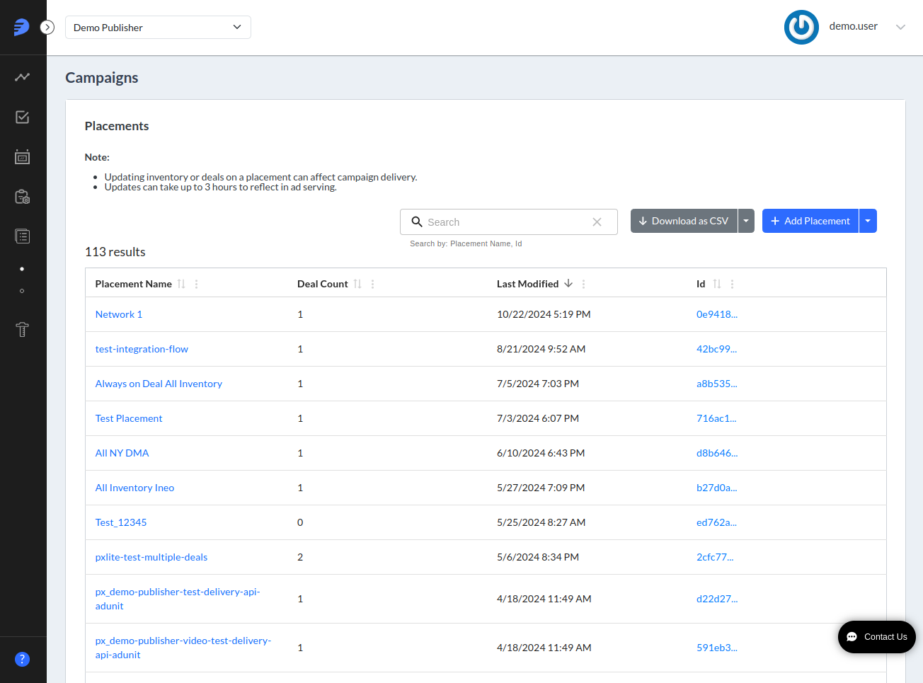 Single Placement Management in the Portal